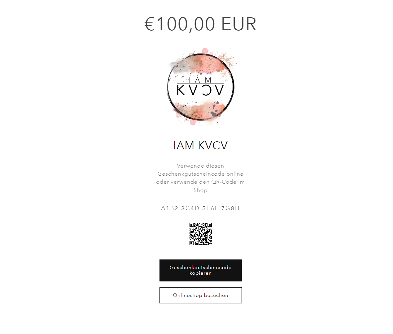 IAM KVCV GESCHENKGUTSCHEIN DRUCKPRODUKTE